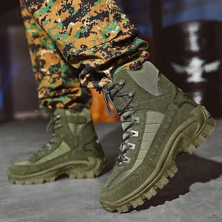 (🎁Free Socks Giveaway🧦) Mens Orthopedic Support Anti-Puncture Work Boots Waterproof Anti-Sprain Hiking Boots