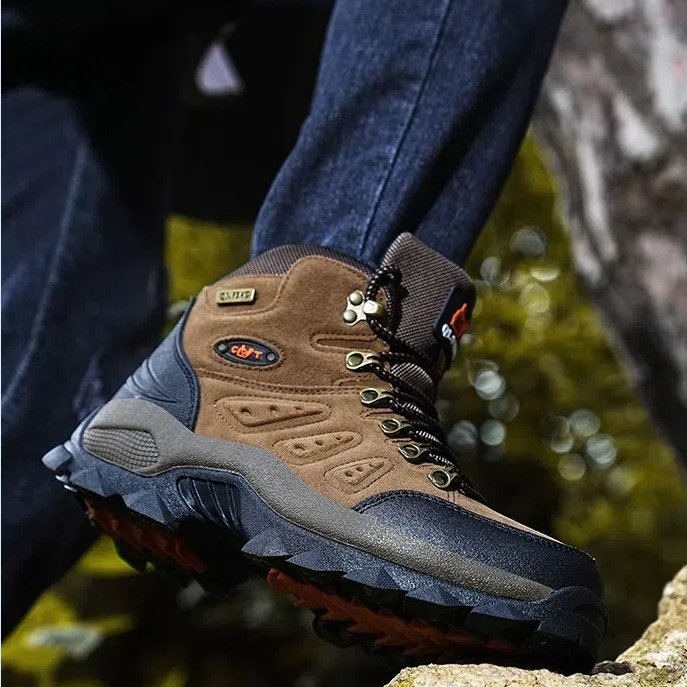 🔥🚀 Hot Sale! Limited Stock! 🌟👟💥Men's Mountaineering Orthopedic Ankle Support Hiking Boots Waterproof Non-Slip Wide Toe Tactical Boots (Durability Upgrade)