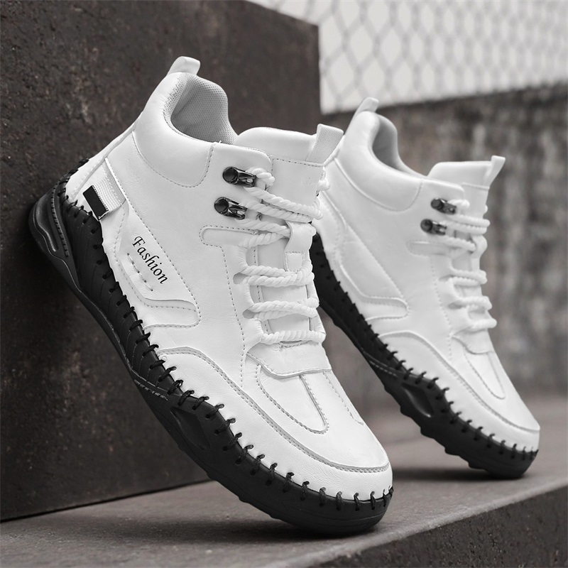 (⏰Limited-Time 70% Discount Promotion) Men's Versatile Casual Handmade Boots - Waterproof, Slip-Resistant, Puncture-Resistant, Fireproof, Arch Support, Wide Toe, Shock Absorption, Outdoor Genuine Leather Boots