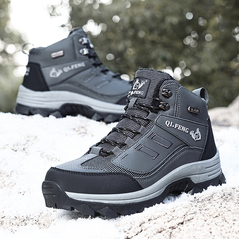 (⏰Limited Time Sale 70% OFF) Men's Orthopedic Hiking Boots - Safe and Comfortable Work Boots - Waterproof, Slip-resistant, Impact-resistant, and Puncture-resistant - Wide Toe, Arch Support, and Ankle Support - Money-back Guarantee if ineffective.