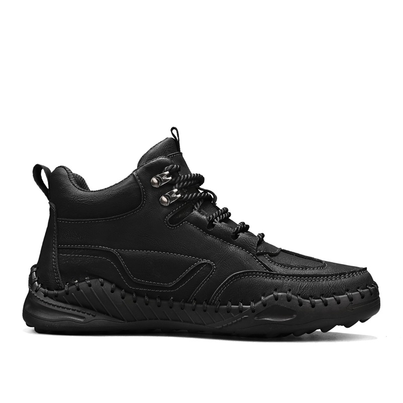 (⏰Limited-Time 70% Discount Promotion) Men's Versatile Casual Handmade Boots - Waterproof, Slip-Resistant, Puncture-Resistant, Fireproof, Arch Support, Wide Toe, Shock Absorption, Outdoor Genuine Leather Boots