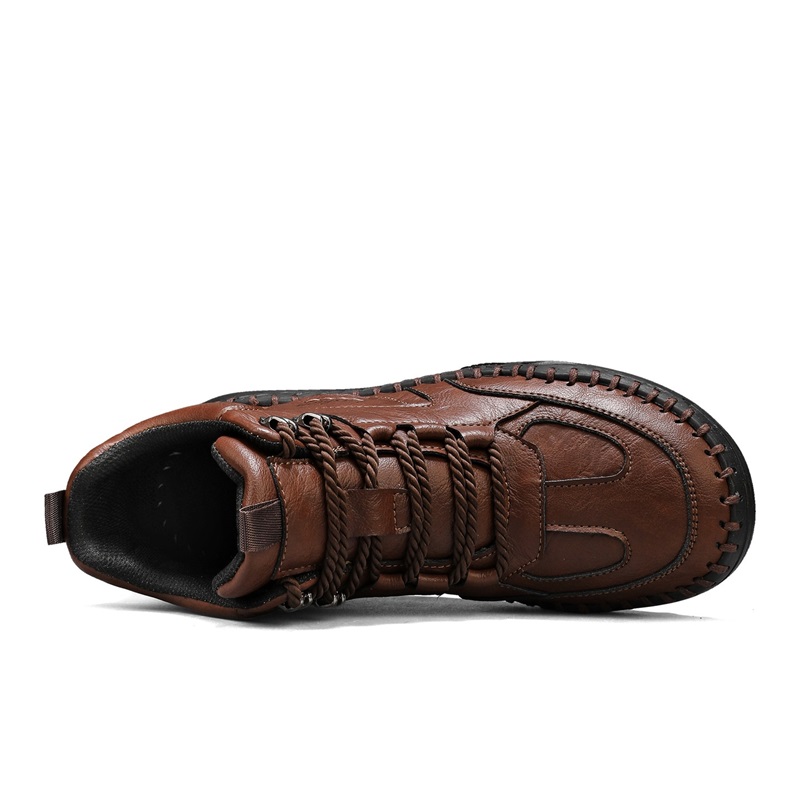 (⏰Limited-Time 70% Discount Promotion) Men's Versatile Casual Handmade Boots - Waterproof, Slip-Resistant, Puncture-Resistant, Fireproof, Arch Support, Wide Toe, Shock Absorption, Outdoor Genuine Leather Boots