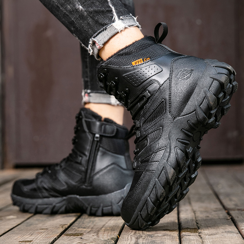 (⏰Limited Time Sale 70% OFF) Men's Protective Hiking Boots - Safe and Comfortable Work Boots - Waterproof, Slip-resistant, Impact-resistant, Puncture-resistant - Wide Toe, Arch Support, Ankle Support - Money-back Guarantee if Ineffective