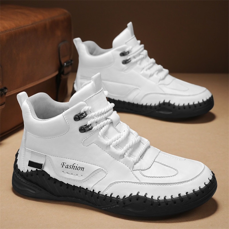 (⏰Limited-Time 70% Discount Promotion) Men's Versatile Casual Handmade Boots - Waterproof, Slip-Resistant, Puncture-Resistant, Fireproof, Arch Support, Wide Toe, Shock Absorption, Outdoor Genuine Leather Boots