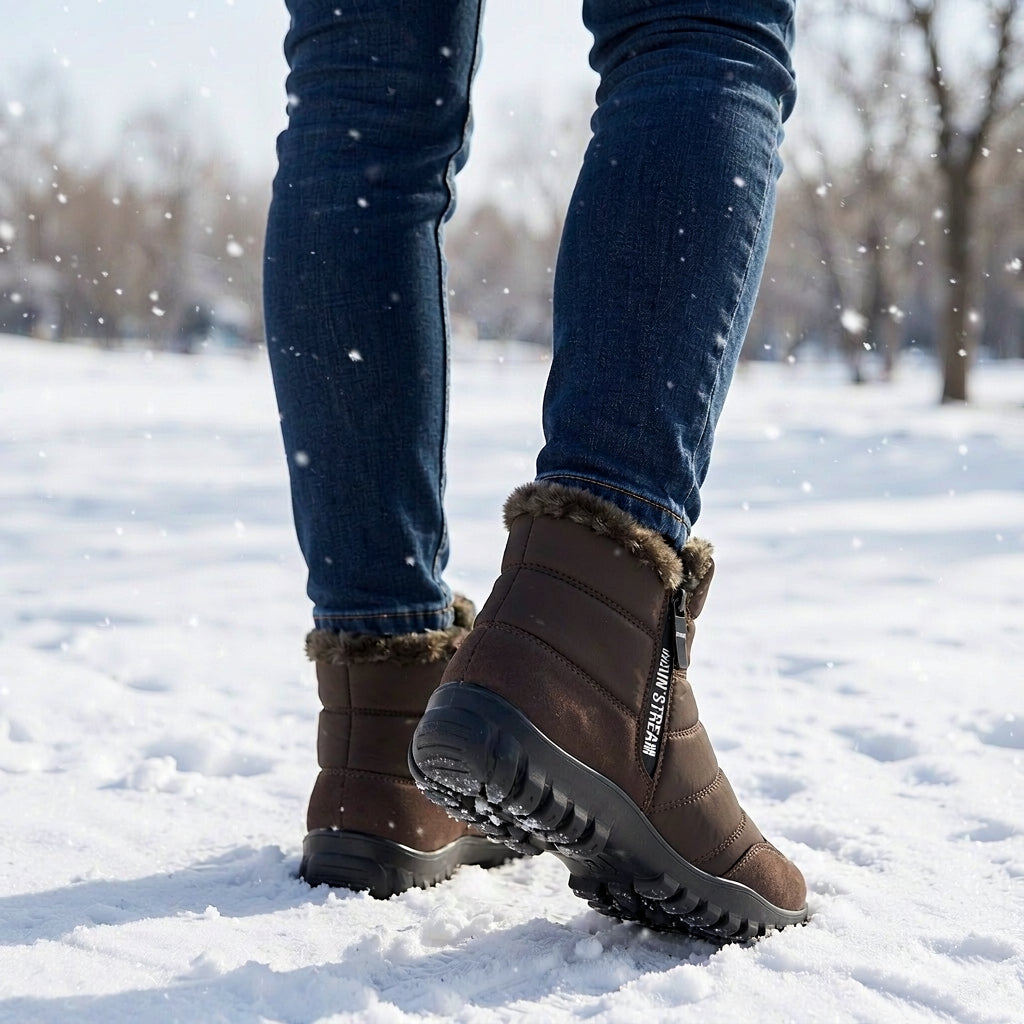 ⏰Limited Time Sale 70% OFF - Men’s Waterproof Winter Boots with Slip-Resistant Traction, Plush Thermal Lining & Easy-Zip Closure — Engineered for All-Day Comfort Throughout the Winter Season