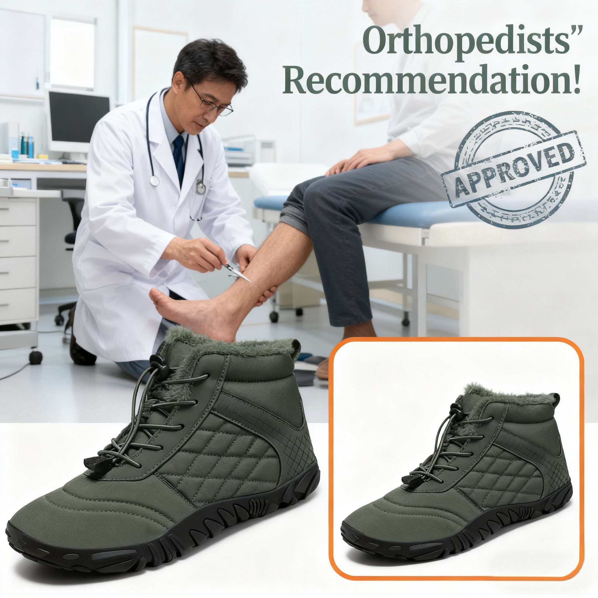 ❄️ArcticStride- Non-slip & Carbon Fiber Waterproof Winter Barefoot Shoes (Unisex)