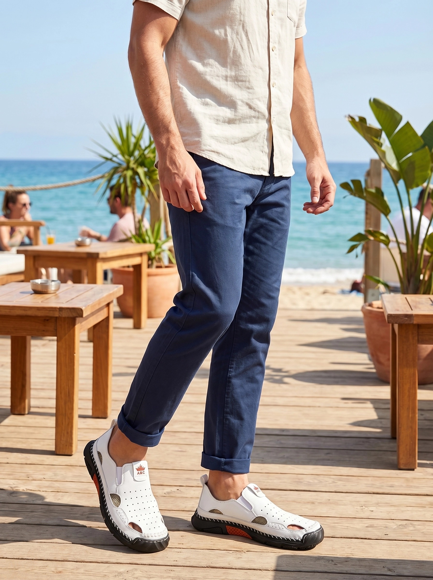 Realistic Beach Café Man