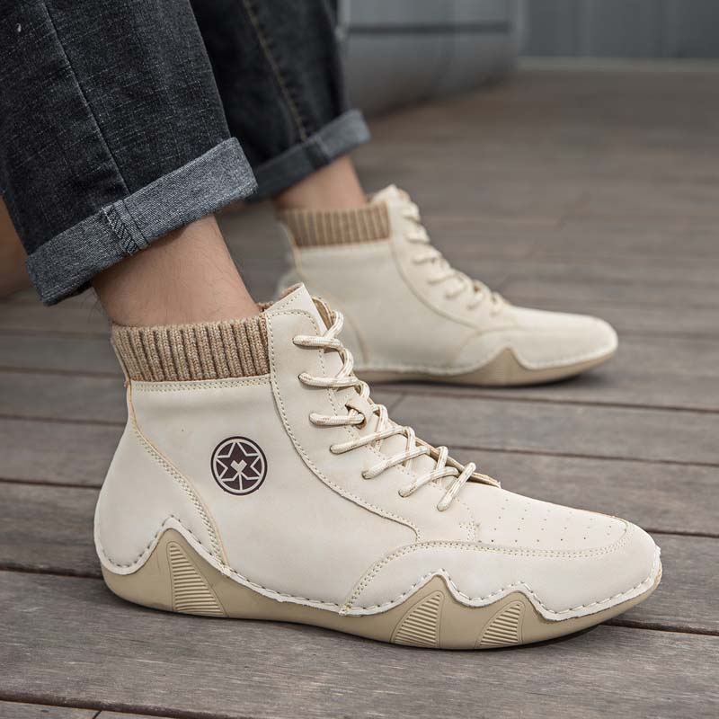 (⏰Limited Time Sale 70% OFF) Men's Orthopedic Comfort Handcrafted Leather Boots - Waterproof, Slip-Resistant, Puncture-Resistant, Arch Support, Ankle Support, Wide Toe, Shock Absorption