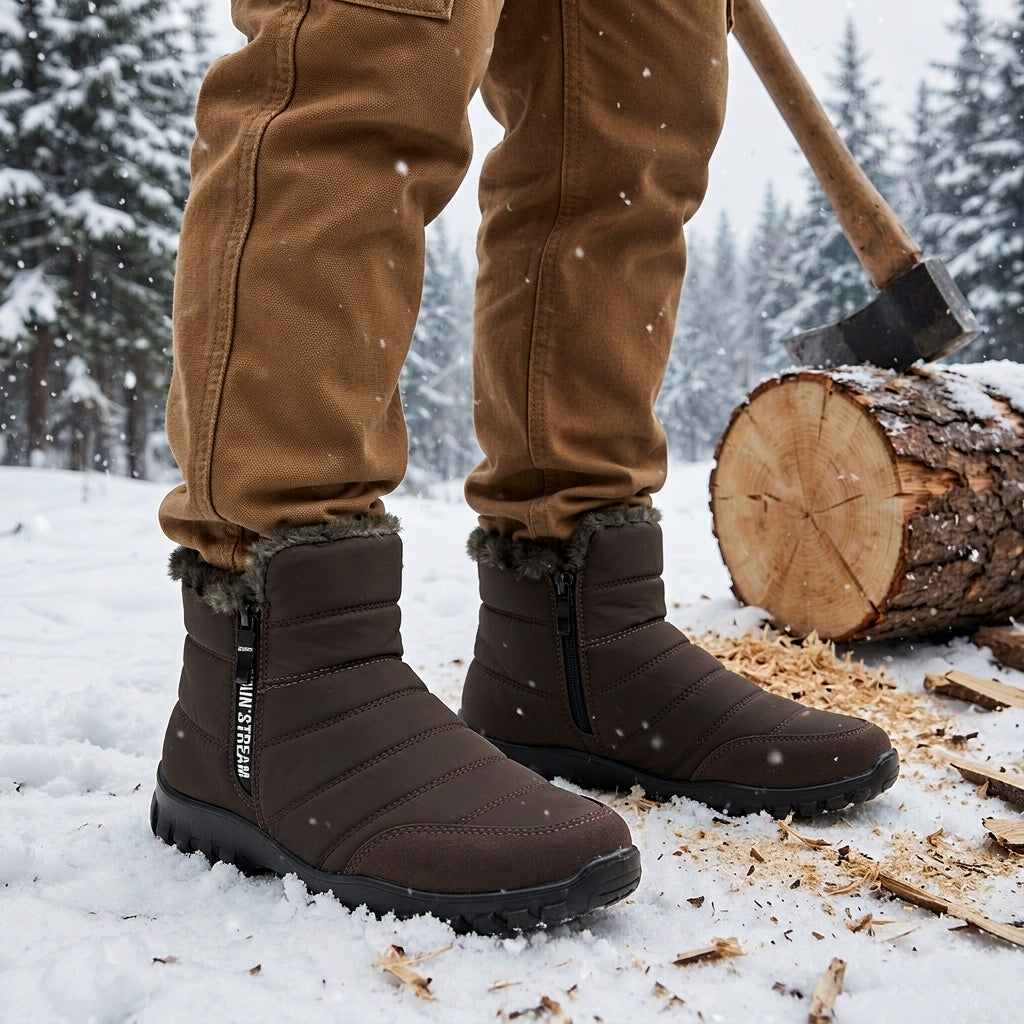 ⏰Limited Time Sale 70% OFF - Men’s Waterproof Winter Boots with Slip-Resistant Traction, Plush Thermal Lining & Easy-Zip Closure — Engineered for All-Day Comfort Throughout the Winter Season