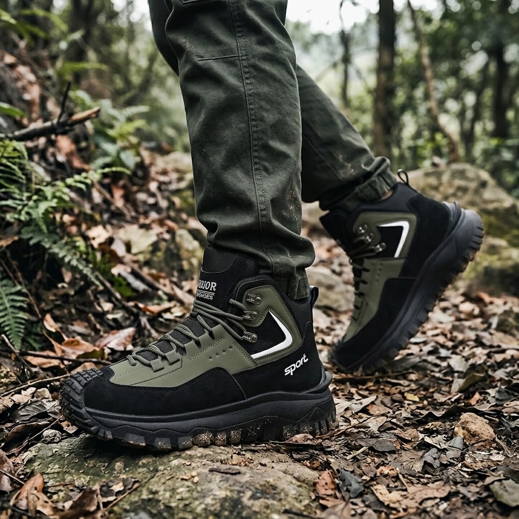 (🔥70% OFF — While Supplies Last⏰️)Men’s Heavy-Duty Waterproof Tactical Hiking Boots — Indestructible Anti-Smash & Puncture Proof, Wide Toe Box Orthopedic Comfort