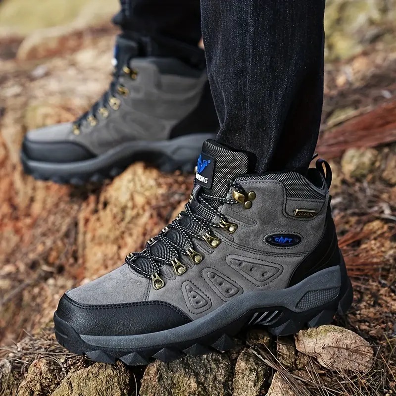 🔥🚀 Hot Sale! Limited Stock! 🌟👟💥Men's Mountaineering Orthopedic Ankle Support Hiking Boots Waterproof Non-Slip Wide Toe Tactical Boots (Durability Upgrade)