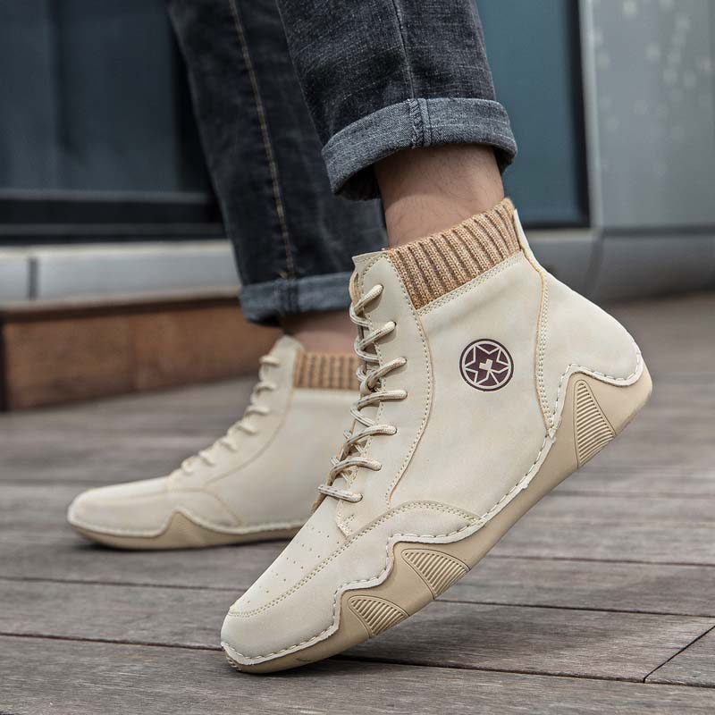 (⏰Limited Time Sale 70% OFF) Men's Orthopedic Comfort Handcrafted Leather Boots - Waterproof, Slip-Resistant, Puncture-Resistant, Arch Support, Ankle Support, Wide Toe, Shock Absorption