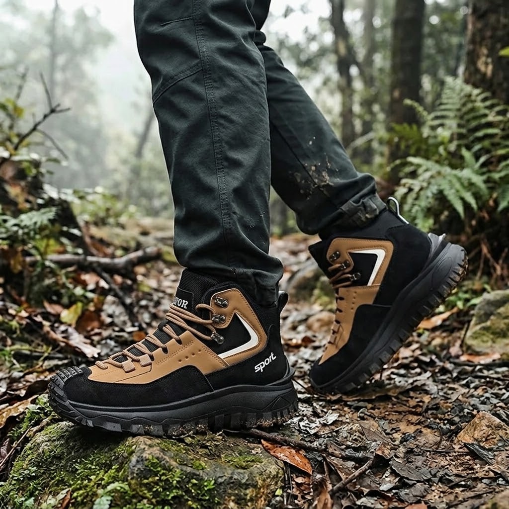 (🔥70% OFF — While Supplies Last⏰️)Men’s Heavy-Duty Waterproof Tactical Hiking Boots — Indestructible Anti-Smash & Puncture Proof, Wide Toe Box Orthopedic Comfort