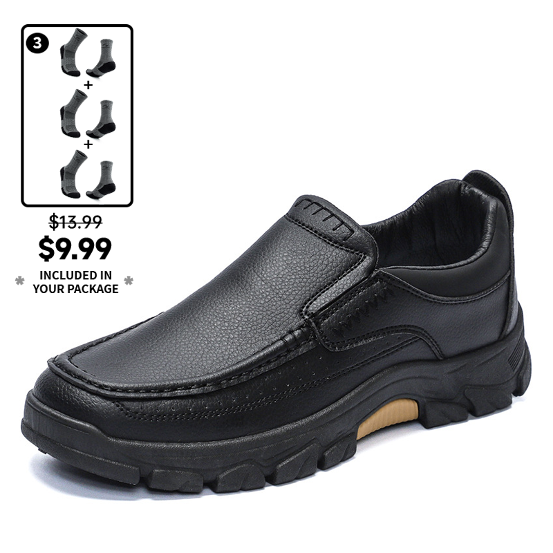 (⏰Limited Time Sale 70% OFF) Men's Arch Support Orthopedic Wide Toe Kicking Loafers Lightweight Soft Waterproof Anti-Slip Slip-on Loafers