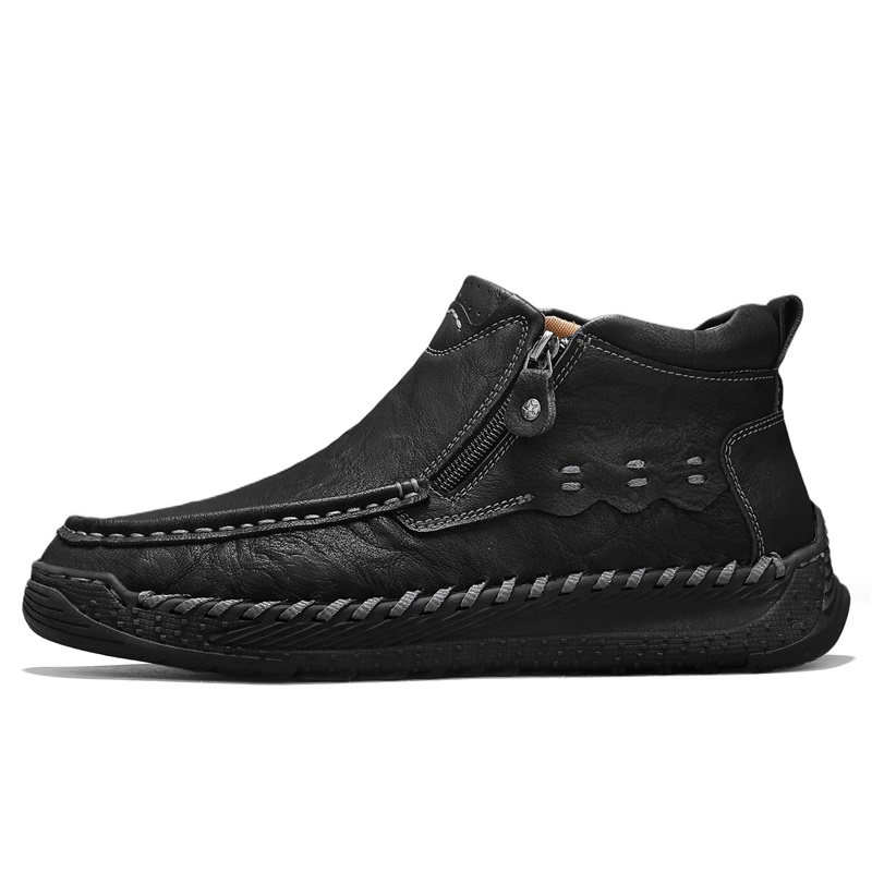 ⏰Limited Time Sale 70% OFF – Men’s Retro Leather Zip Boots 👞 Built for Comfort, Wide Toe, Arch Support, Pressure Relief, Waterproof for Every Season