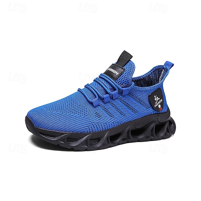 Men's Performance Sneakers, Lightweight Breathable Mesh in Electric Blue, Sporty Outdoor Shoes