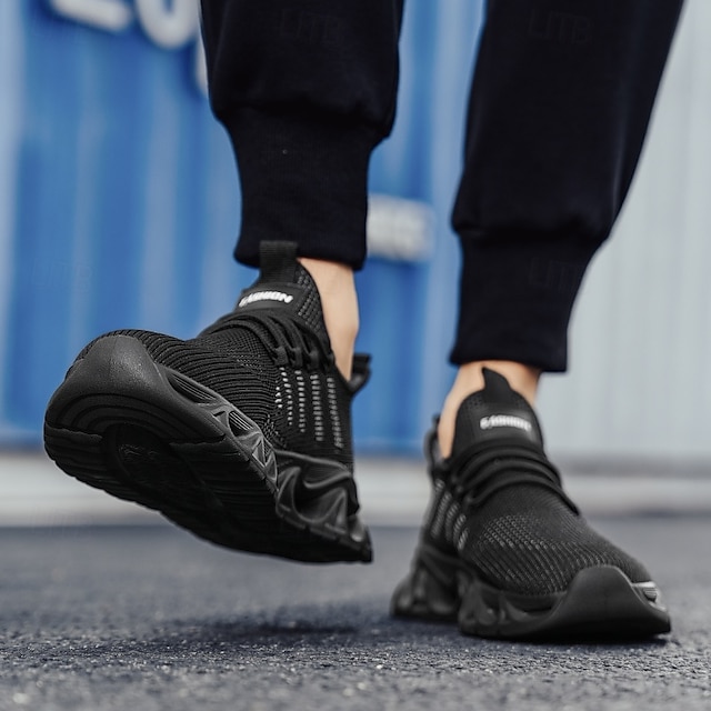 Men's Performance Sneakers, Lightweight Breathable Mesh in Electric Blue, Sporty Outdoor Shoes