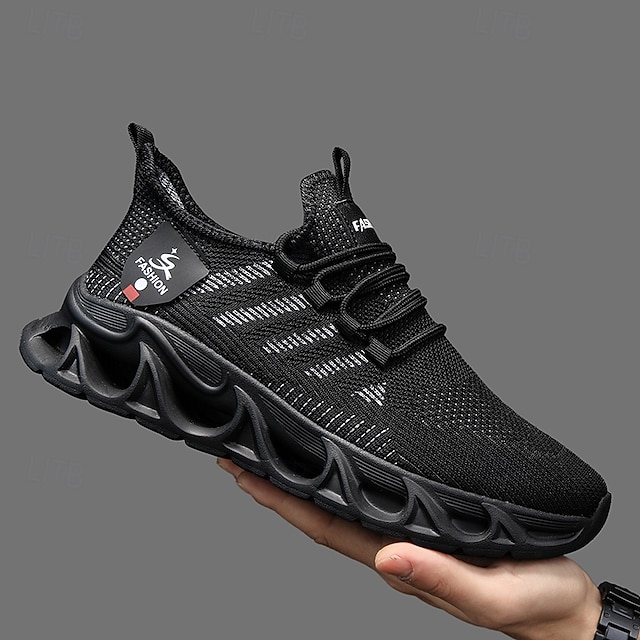 Men's Performance Sneakers, Lightweight Breathable Mesh in Electric Blue, Sporty Outdoor Shoes