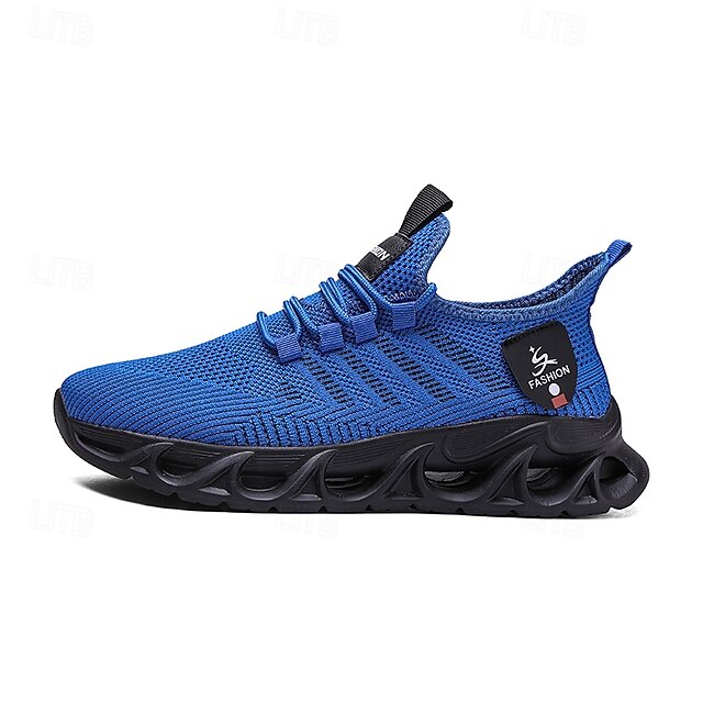 Men's Performance Sneakers, Lightweight Breathable Mesh in Electric Blue, Sporty Outdoor Shoes