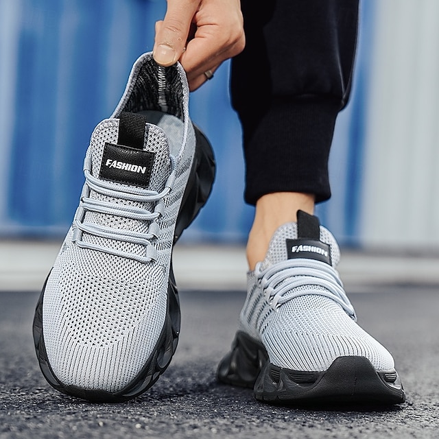 Men's Performance Sneakers, Lightweight Breathable Mesh in Electric Blue, Sporty Outdoor Shoes