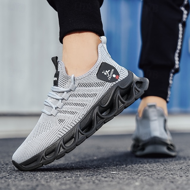 Men's Performance Sneakers, Lightweight Breathable Mesh in Electric Blue, Sporty Outdoor Shoes