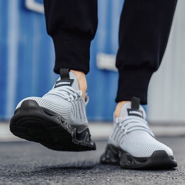 Men's Performance Sneakers, Lightweight Breathable Mesh in Electric Blue, Sporty Outdoor Shoes