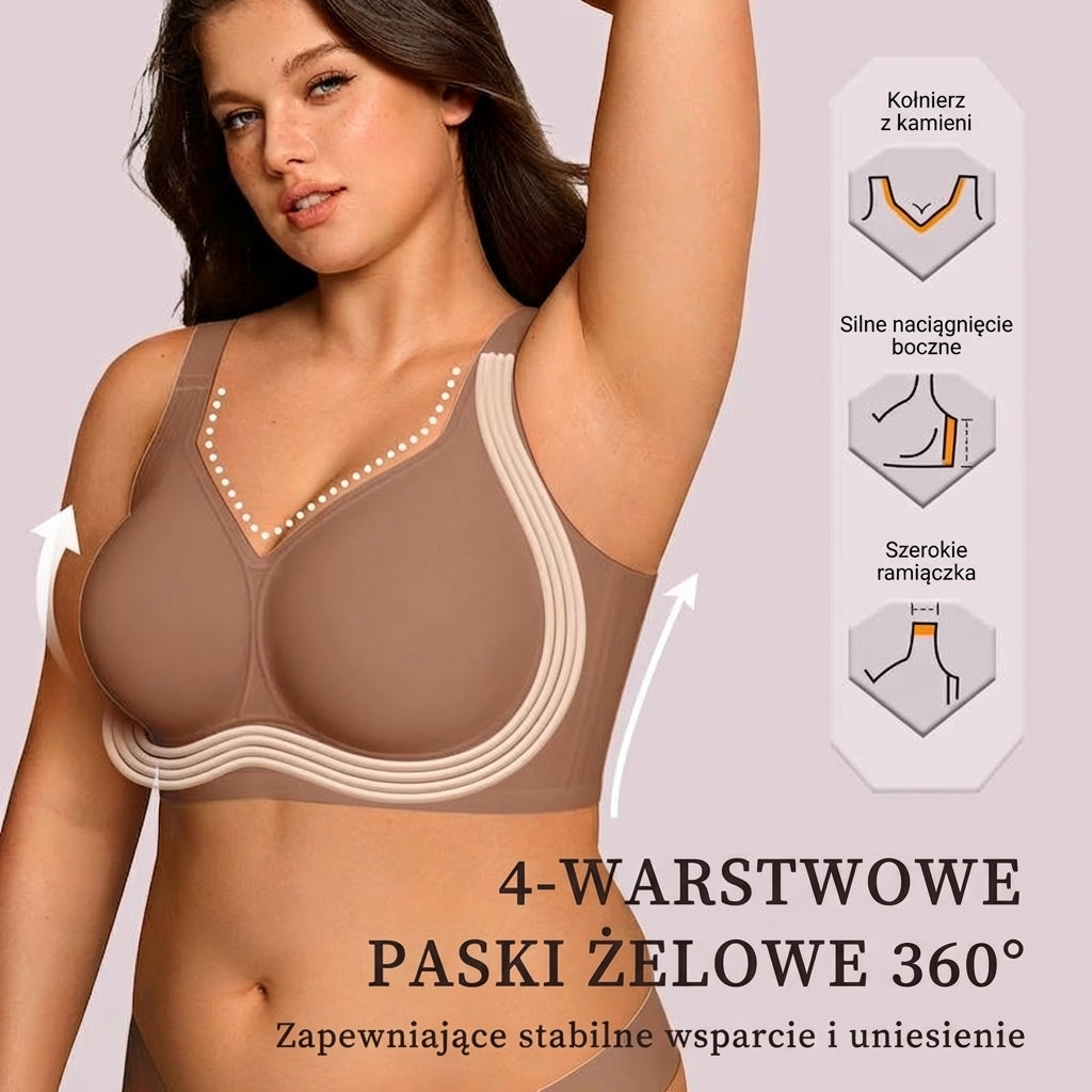 Triumph® 4-częściowy 👑 Hit 2026 ☁️ Komfortowy biustonosz bez fiszbin | Technologia Jelly