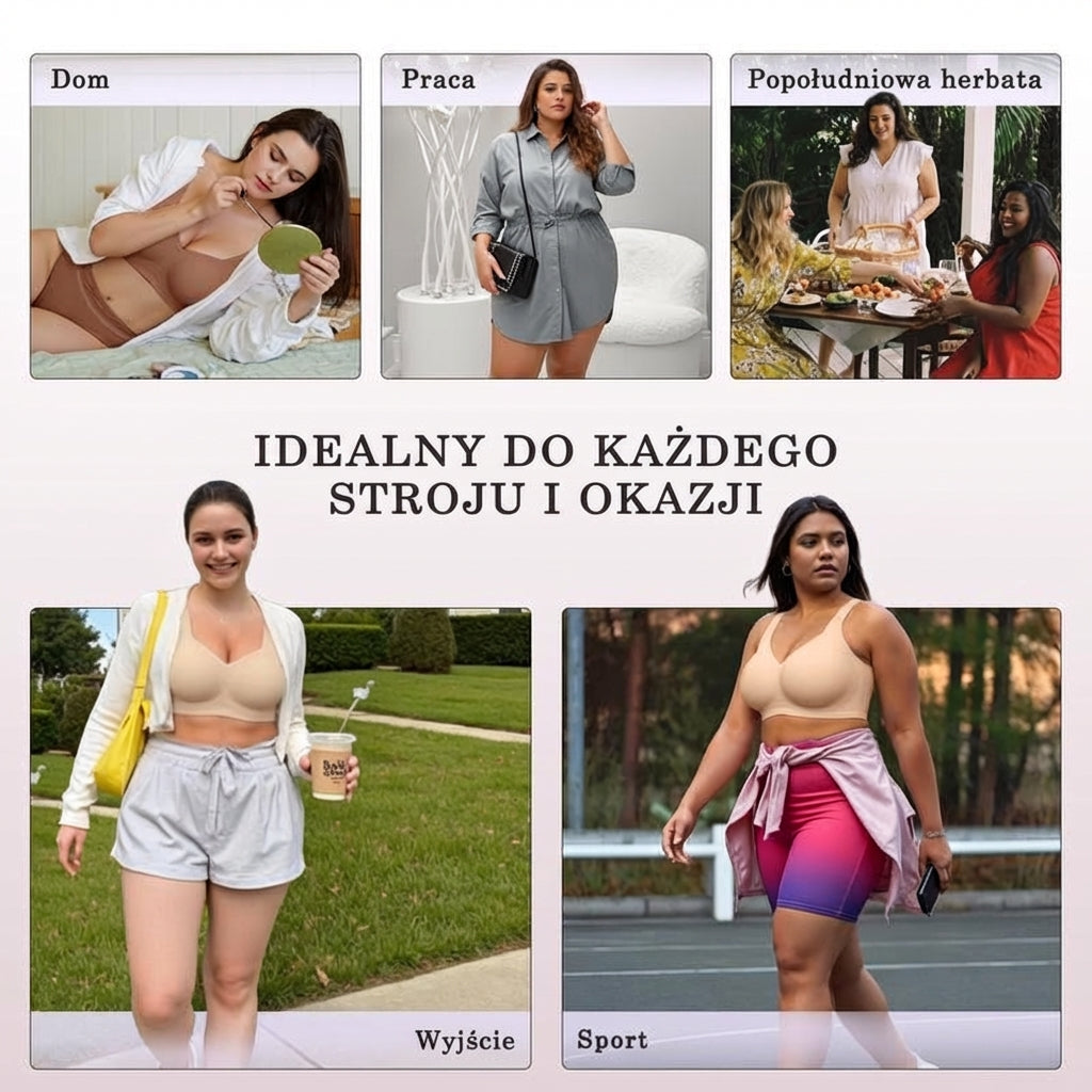 Triumph® 4-częściowy 👑 Hit 2026 ☁️ Komfortowy biustonosz bez fiszbin | Technologia Jelly