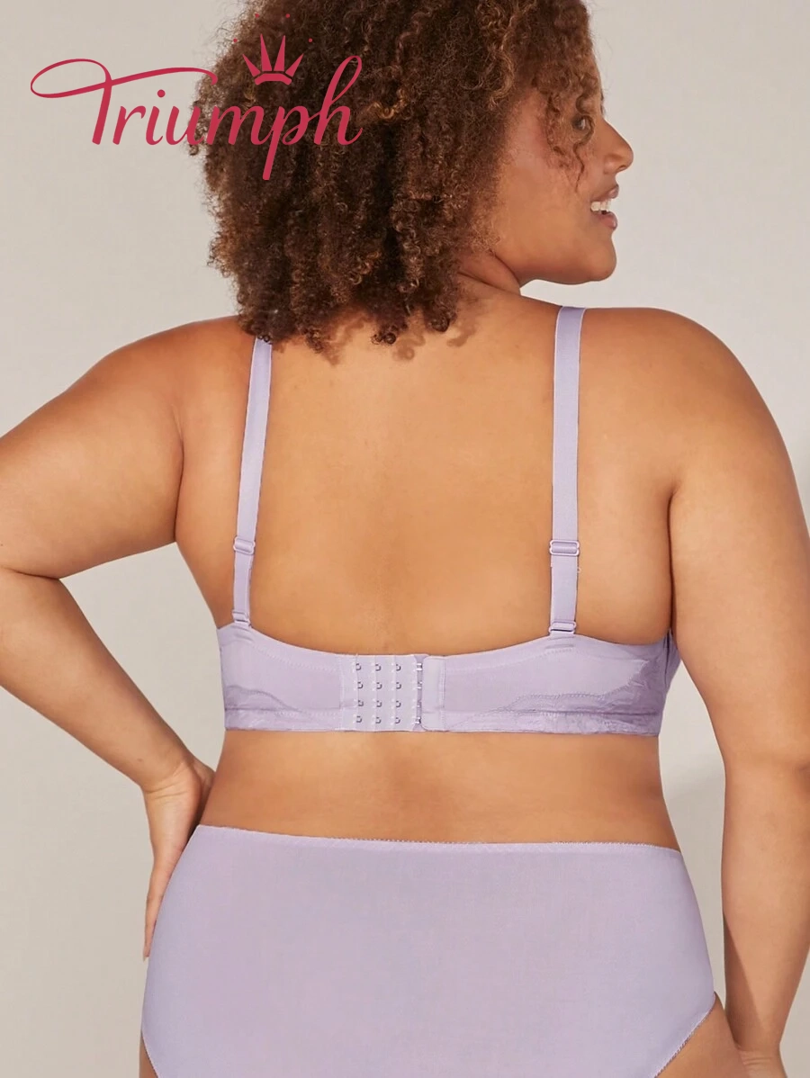 Triumph - 4 szt. 💜 Biustonosz koronkowy Relaxed Curve Full Coverage bez podszewki