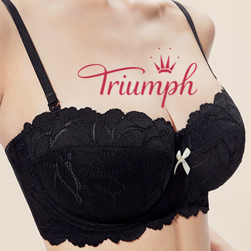 Triumph – 4 sztuki 🌸 Ultracienki koronkowy biustonosz push-up w dużym rozmiarze
