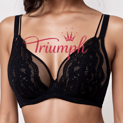 Triumph – 4 sztuki 🌼 Ultracienki, seksowny biustonosz z francuskiej koronki dla kobiet 