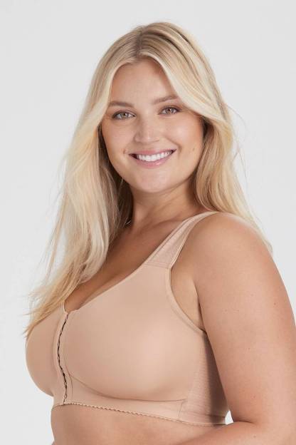 Triumph – 4 sztuki💖Biustonosz z przednim zapięciem i falistą fakturą – poprawa krążenia, szerokie ramiączka, model powiększony