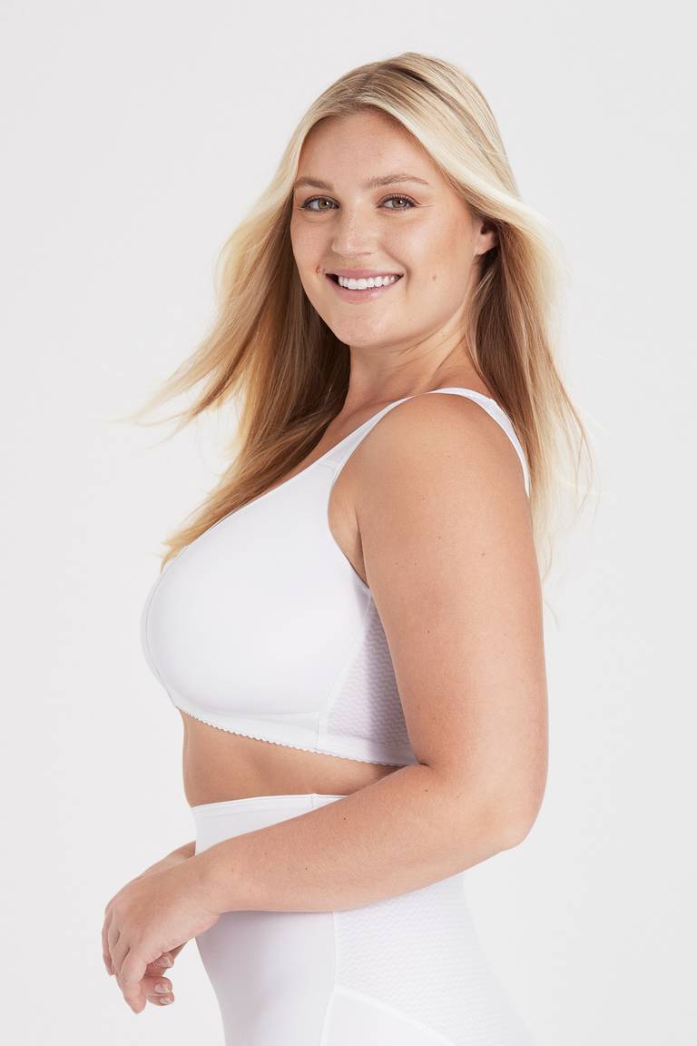 Triumph – 4 sztuki💖Biustonosz z przednim zapięciem i falistą fakturą – poprawa krążenia, szerokie ramiączka, model powiększony