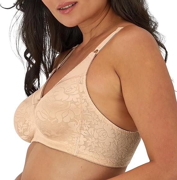 ✨Triumph® - 4 sztuki ✨Biustonosz damski z podwójnym wsparciem, koronkowy, bez fiszbin, całkowicie zakrywający ciało,