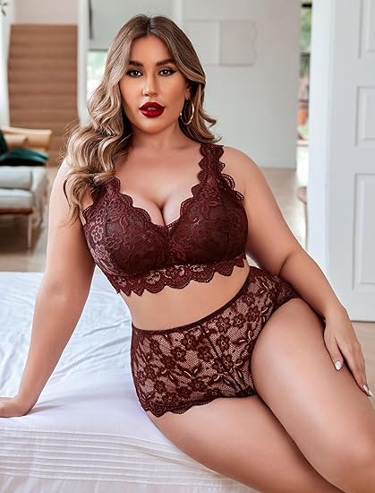 Triumph – 4 sztuki 👙 Biustonosz z koronką i seksownym paskiem dla kobiet w dużych rozmiarach