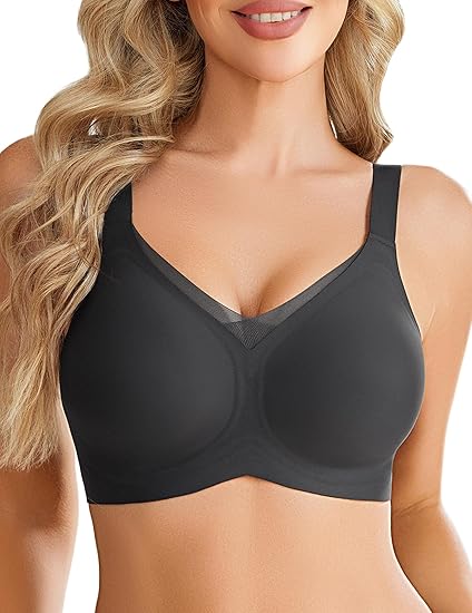 💖Triumph® - 4 sztuki 💖Biustonosz koronkowy bez fiszbin dla kobiet z podwójnym wsparciem, stałymi ramiączkami i pełnym pokryciem