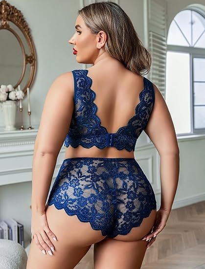 Triumph – 4 sztuki 👙 Biustonosz z koronką i seksownym paskiem dla kobiet w dużych rozmiarach