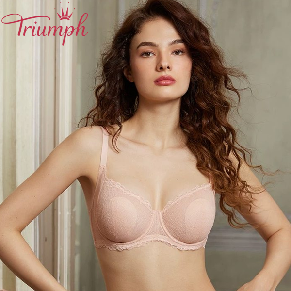 Triumph - (4 sztuki) 🌻30% zniżki - Nowe koronkowe biustonosze na rok 2025 – podnoszą i unoszą piersi, redukują tłuszcz w biuście
