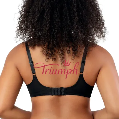 Triumph - (4 sztuki) 👙 Biustonosz damski z siateczki z głębokim dekoltem i fiszbinami, bez podszewki - srebrny