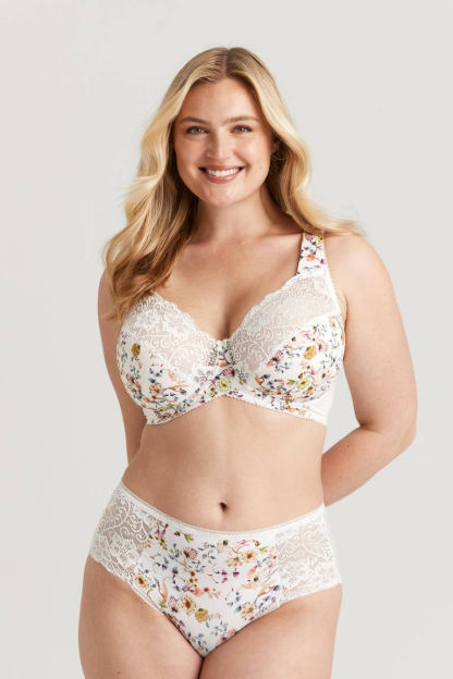 Triumph - (4 szt.) 🥇 Dwuwarstwowy biustonosz z romantycznym haftem