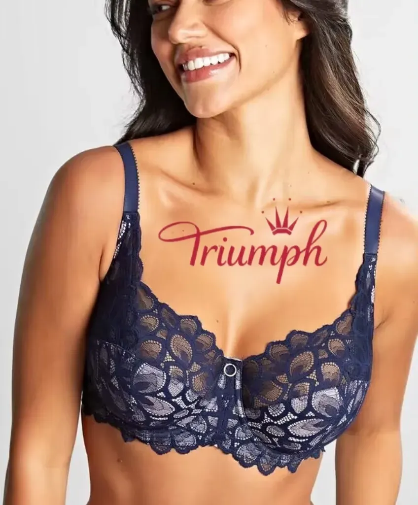 Triumph - 4 sztuki. ✅2025 Sexy Floral Plus Size Bra