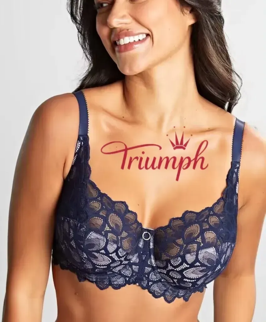 Triumph - 4 sztuki. ✅2025 Sexy Floral Plus Size Bra