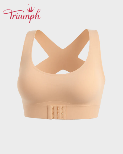 Triumph® 4-częściowy 🩷 Wiosna 2026 – biustonosz bez fiszbin z zapięciem z przodu i krzyżowym tyłem ✨