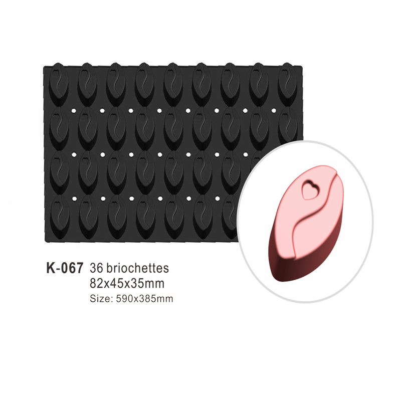 36-Cavity Ellipse Silicone Cake Mould