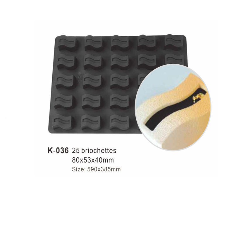 25-Cavity wavy Silicone Cake Mould 