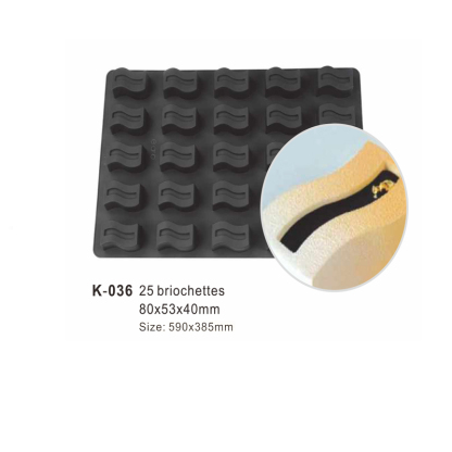 25-Cavity wavy Silicone Cake Mould 