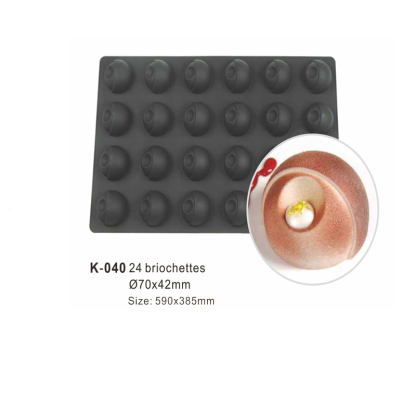 24-Cavity Spherical shape Silicone Cake Mould