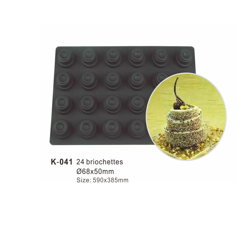 24-Cavity Circular ring type Silicone Cake Mould