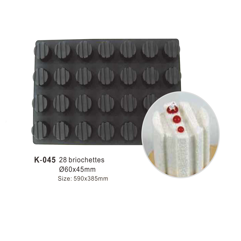 28-Cavity Cylinder Silicone Cake Mould