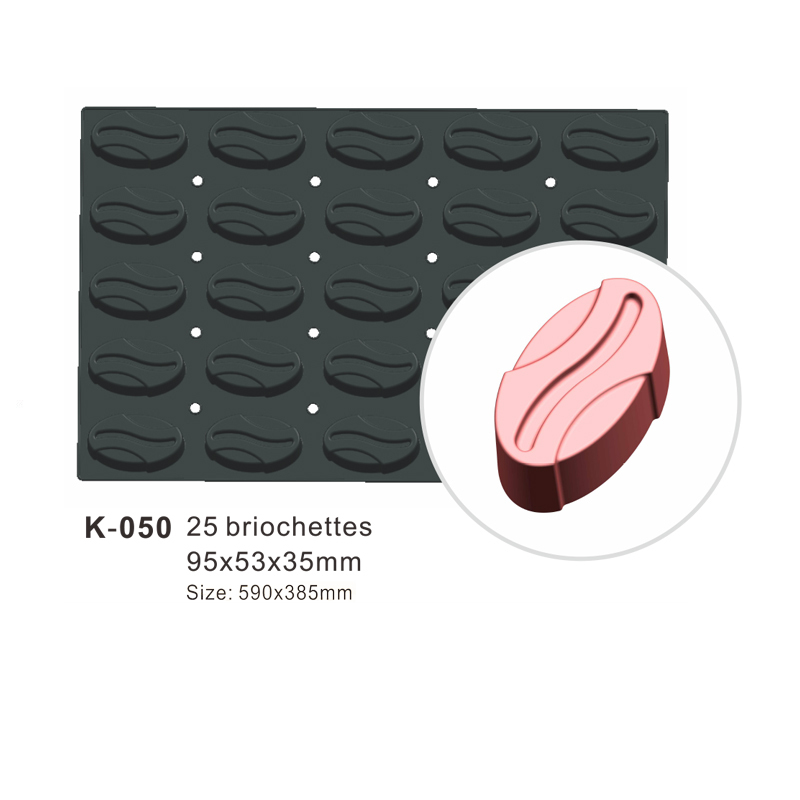 25-Cavity Ellipse Silicone Cake Mould